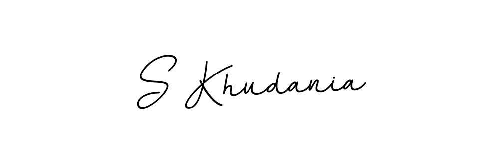 Design your own signature with our free online signature maker. With this signature software, you can create a handwritten (BallpointsItalic-DORy9) signature for name S Khudania. S Khudania signature style 11 images and pictures png