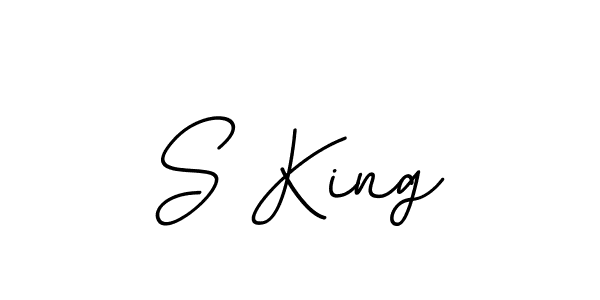 The best way (BallpointsItalic-DORy9) to make a short signature is to pick only two or three words in your name. The name S King include a total of six letters. For converting this name. S King signature style 11 images and pictures png