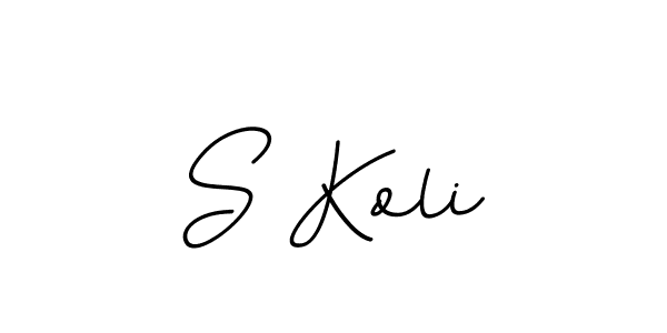 Create a beautiful signature design for name S Koli. With this signature (BallpointsItalic-DORy9) fonts, you can make a handwritten signature for free. S Koli signature style 11 images and pictures png
