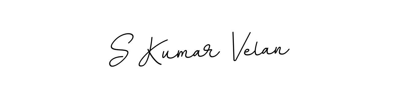 Create a beautiful signature design for name S Kumar Velan. With this signature (BallpointsItalic-DORy9) fonts, you can make a handwritten signature for free. S Kumar Velan signature style 11 images and pictures png