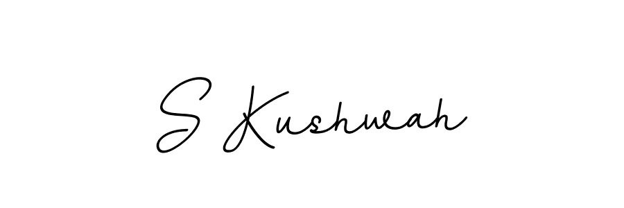 Design your own signature with our free online signature maker. With this signature software, you can create a handwritten (BallpointsItalic-DORy9) signature for name S Kushwah. S Kushwah signature style 11 images and pictures png