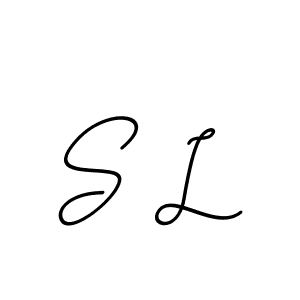 Use a signature maker to create a handwritten signature online. With this signature software, you can design (BallpointsItalic-DORy9) your own signature for name S L. S L signature style 11 images and pictures png