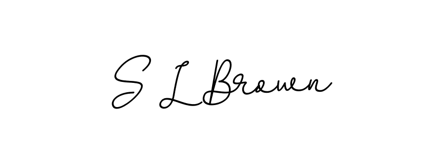 This is the best signature style for the S L Brown name. Also you like these signature font (BallpointsItalic-DORy9). Mix name signature. S L Brown signature style 11 images and pictures png