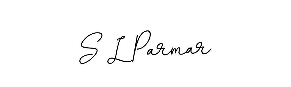 You should practise on your own different ways (BallpointsItalic-DORy9) to write your name (S L Parmar) in signature. don't let someone else do it for you. S L Parmar signature style 11 images and pictures png