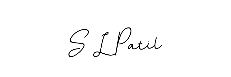 The best way (BallpointsItalic-DORy9) to make a short signature is to pick only two or three words in your name. The name S L Patil include a total of six letters. For converting this name. S L Patil signature style 11 images and pictures png