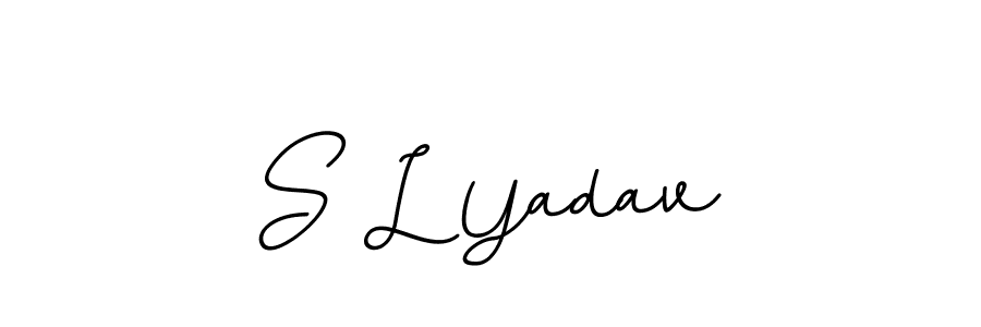 This is the best signature style for the S L Yadav name. Also you like these signature font (BallpointsItalic-DORy9). Mix name signature. S L Yadav signature style 11 images and pictures png