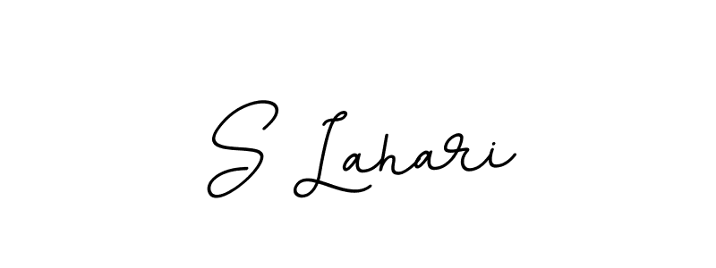 Create a beautiful signature design for name S Lahari. With this signature (BallpointsItalic-DORy9) fonts, you can make a handwritten signature for free. S Lahari signature style 11 images and pictures png