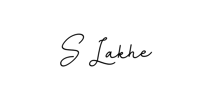 How to make S Lakhe name signature. Use BallpointsItalic-DORy9 style for creating short signs online. This is the latest handwritten sign. S Lakhe signature style 11 images and pictures png