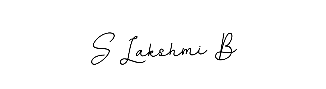 The best way (BallpointsItalic-DORy9) to make a short signature is to pick only two or three words in your name. The name S Lakshmi B include a total of six letters. For converting this name. S Lakshmi B signature style 11 images and pictures png