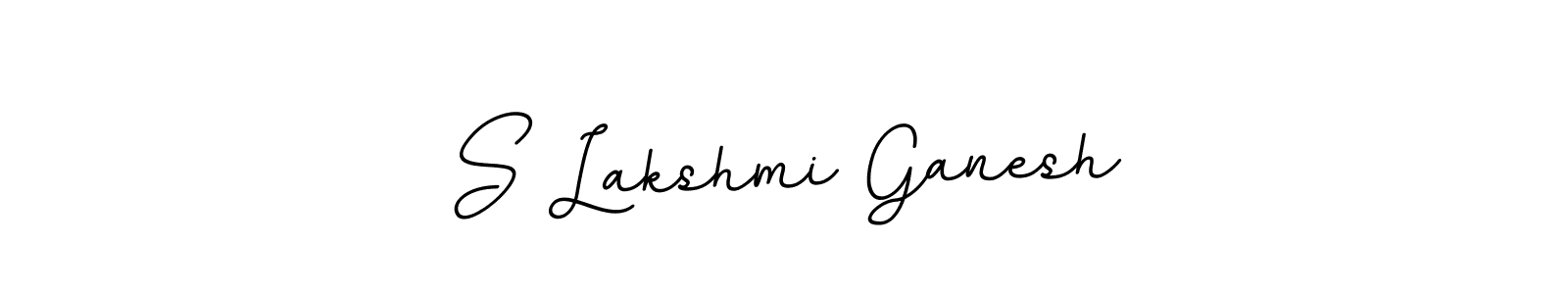 Create a beautiful signature design for name S Lakshmi Ganesh. With this signature (BallpointsItalic-DORy9) fonts, you can make a handwritten signature for free. S Lakshmi Ganesh signature style 11 images and pictures png
