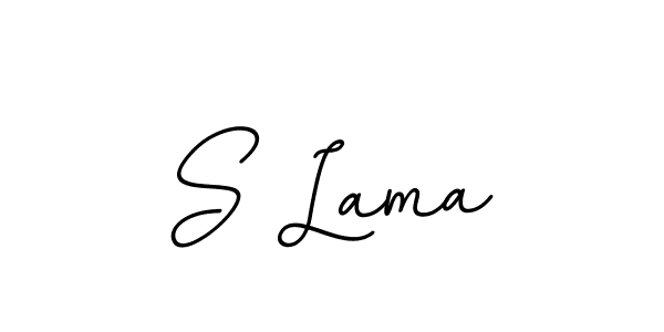 Use a signature maker to create a handwritten signature online. With this signature software, you can design (BallpointsItalic-DORy9) your own signature for name S Lama. S Lama signature style 11 images and pictures png