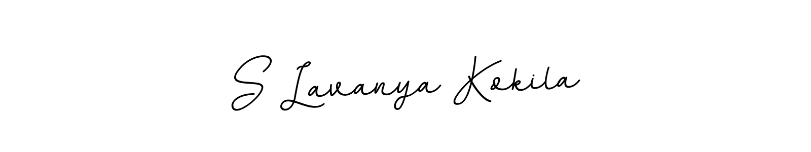 How to make S Lavanya Kokila name signature. Use BallpointsItalic-DORy9 style for creating short signs online. This is the latest handwritten sign. S Lavanya Kokila signature style 11 images and pictures png