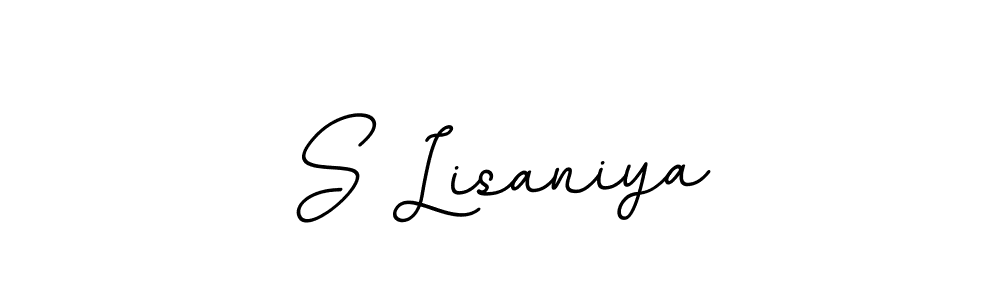 How to make S Lisaniya name signature. Use BallpointsItalic-DORy9 style for creating short signs online. This is the latest handwritten sign. S Lisaniya signature style 11 images and pictures png