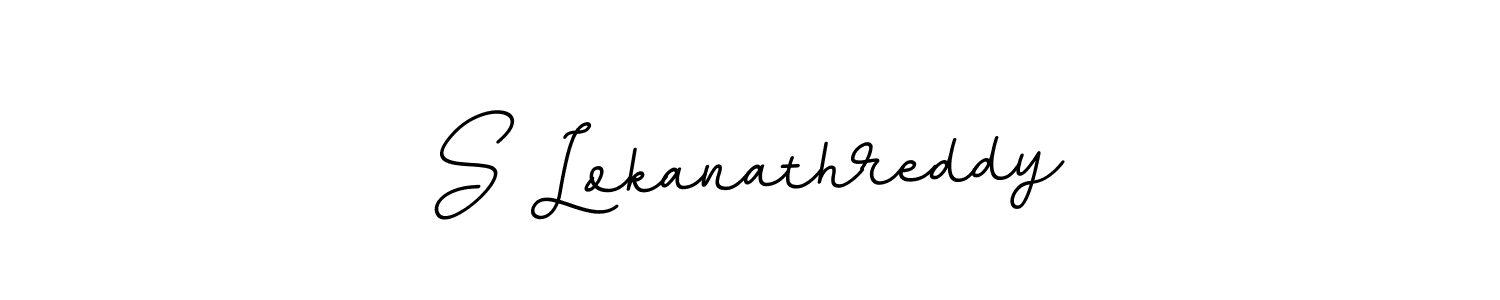 The best way (BallpointsItalic-DORy9) to make a short signature is to pick only two or three words in your name. The name S Lokanathreddy include a total of six letters. For converting this name. S Lokanathreddy signature style 11 images and pictures png