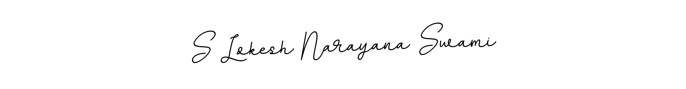 The best way (BallpointsItalic-DORy9) to make a short signature is to pick only two or three words in your name. The name S Lokesh Narayana Swami include a total of six letters. For converting this name. S Lokesh Narayana Swami signature style 11 images and pictures png