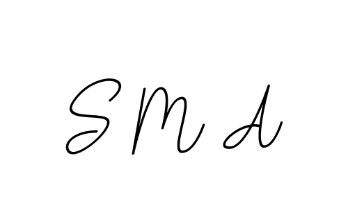 How to make S M A name signature. Use BallpointsItalic-DORy9 style for creating short signs online. This is the latest handwritten sign. S M A signature style 11 images and pictures png