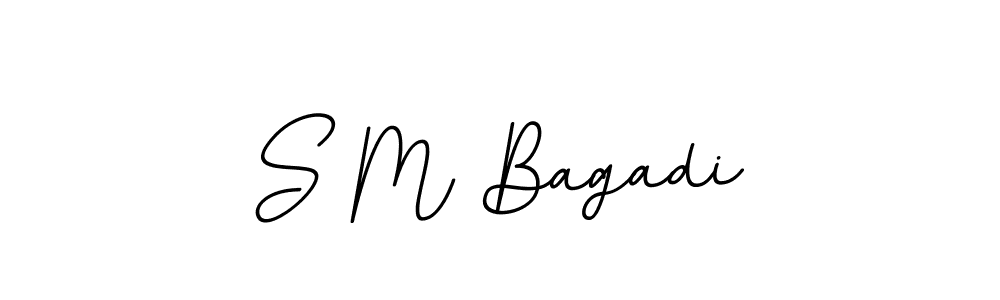 Create a beautiful signature design for name S M Bagadi. With this signature (BallpointsItalic-DORy9) fonts, you can make a handwritten signature for free. S M Bagadi signature style 11 images and pictures png