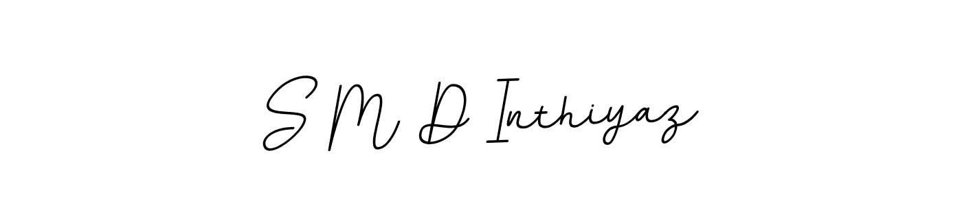 Design your own signature with our free online signature maker. With this signature software, you can create a handwritten (BallpointsItalic-DORy9) signature for name S M D Inthiyaz. S M D Inthiyaz signature style 11 images and pictures png