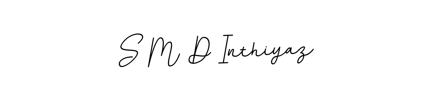 Design your own signature with our free online signature maker. With this signature software, you can create a handwritten (BallpointsItalic-DORy9) signature for name S M D Inthiyaz. S M D Inthiyaz signature style 11 images and pictures png