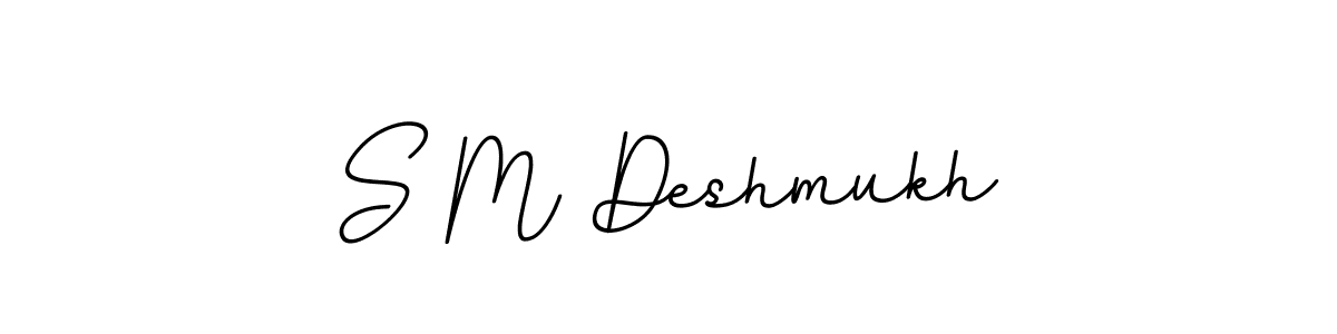 Make a beautiful signature design for name S M Deshmukh. With this signature (BallpointsItalic-DORy9) style, you can create a handwritten signature for free. S M Deshmukh signature style 11 images and pictures png