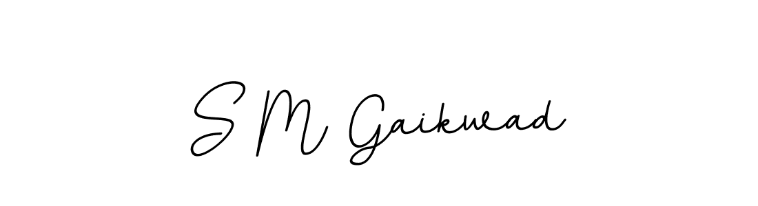 Design your own signature with our free online signature maker. With this signature software, you can create a handwritten (BallpointsItalic-DORy9) signature for name S M Gaikwad. S M Gaikwad signature style 11 images and pictures png