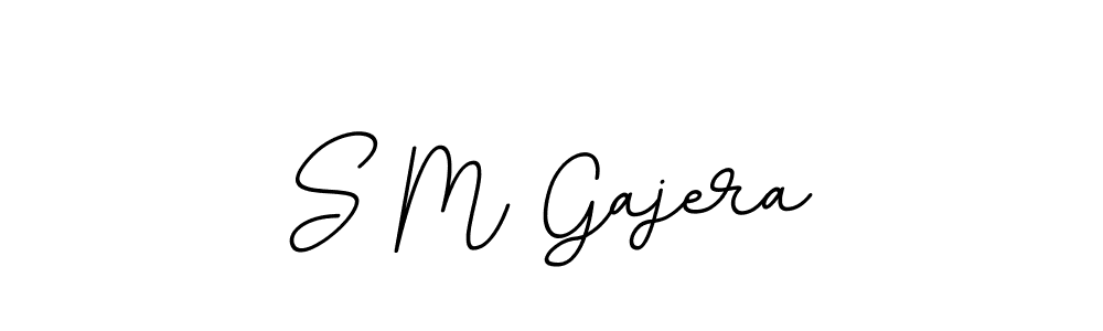 Make a beautiful signature design for name S M Gajera. With this signature (BallpointsItalic-DORy9) style, you can create a handwritten signature for free. S M Gajera signature style 11 images and pictures png