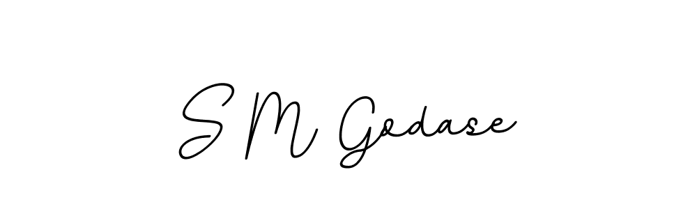 Make a beautiful signature design for name S M Godase. With this signature (BallpointsItalic-DORy9) style, you can create a handwritten signature for free. S M Godase signature style 11 images and pictures png