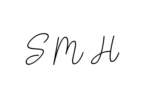 It looks lik you need a new signature style for name S M H. Design unique handwritten (BallpointsItalic-DORy9) signature with our free signature maker in just a few clicks. S M H signature style 11 images and pictures png