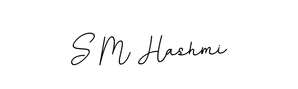 Use a signature maker to create a handwritten signature online. With this signature software, you can design (BallpointsItalic-DORy9) your own signature for name S M Hashmi. S M Hashmi signature style 11 images and pictures png