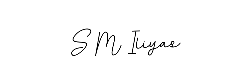 Make a beautiful signature design for name S M Iliyas. With this signature (BallpointsItalic-DORy9) style, you can create a handwritten signature for free. S M Iliyas signature style 11 images and pictures png