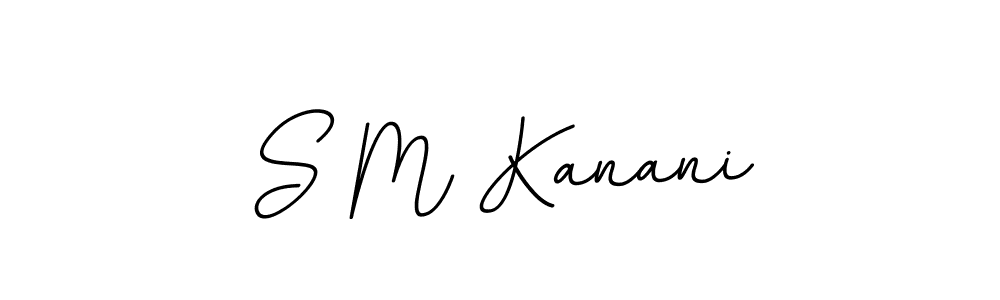 Design your own signature with our free online signature maker. With this signature software, you can create a handwritten (BallpointsItalic-DORy9) signature for name S M Kanani. S M Kanani signature style 11 images and pictures png