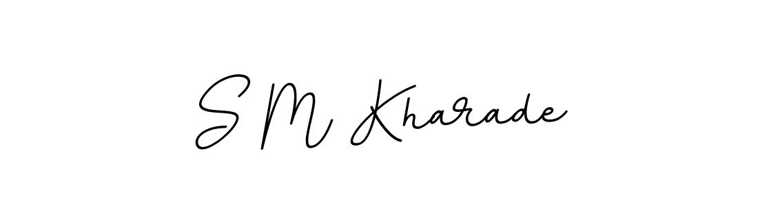 The best way (BallpointsItalic-DORy9) to make a short signature is to pick only two or three words in your name. The name S M Kharade include a total of six letters. For converting this name. S M Kharade signature style 11 images and pictures png