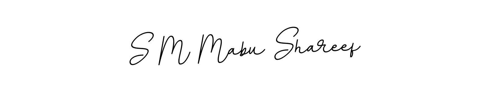 The best way (BallpointsItalic-DORy9) to make a short signature is to pick only two or three words in your name. The name S M Mabu Shareef include a total of six letters. For converting this name. S M Mabu Shareef signature style 11 images and pictures png
