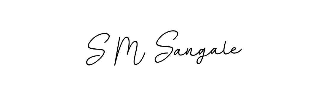 Design your own signature with our free online signature maker. With this signature software, you can create a handwritten (BallpointsItalic-DORy9) signature for name S M Sangale. S M Sangale signature style 11 images and pictures png
