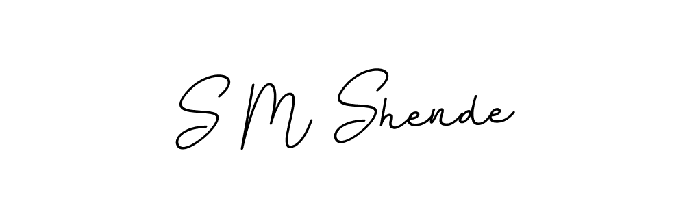 This is the best signature style for the S M Shende name. Also you like these signature font (BallpointsItalic-DORy9). Mix name signature. S M Shende signature style 11 images and pictures png