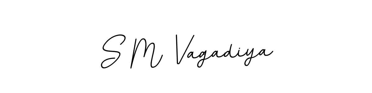Create a beautiful signature design for name S M Vagadiya. With this signature (BallpointsItalic-DORy9) fonts, you can make a handwritten signature for free. S M Vagadiya signature style 11 images and pictures png