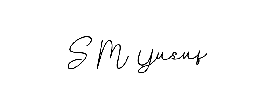 Similarly BallpointsItalic-DORy9 is the best handwritten signature design. Signature creator online .You can use it as an online autograph creator for name S M Yusuf. S M Yusuf signature style 11 images and pictures png