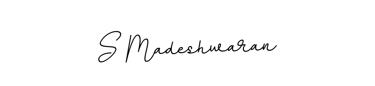 The best way (BallpointsItalic-DORy9) to make a short signature is to pick only two or three words in your name. The name S Madeshwaran include a total of six letters. For converting this name. S Madeshwaran signature style 11 images and pictures png