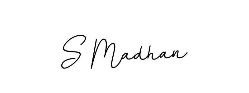 S Madhan stylish signature style. Best Handwritten Sign (BallpointsItalic-DORy9) for my name. Handwritten Signature Collection Ideas for my name S Madhan. S Madhan signature style 11 images and pictures png