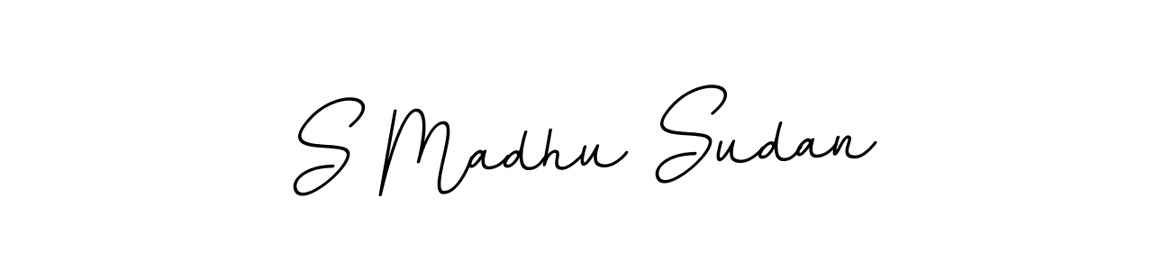 Make a beautiful signature design for name S Madhu Sudan. With this signature (BallpointsItalic-DORy9) style, you can create a handwritten signature for free. S Madhu Sudan signature style 11 images and pictures png