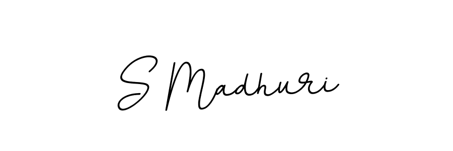 Make a beautiful signature design for name S Madhuri. With this signature (BallpointsItalic-DORy9) style, you can create a handwritten signature for free. S Madhuri signature style 11 images and pictures png
