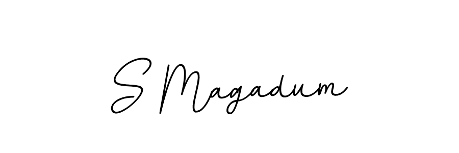 How to make S Magadum name signature. Use BallpointsItalic-DORy9 style for creating short signs online. This is the latest handwritten sign. S Magadum signature style 11 images and pictures png