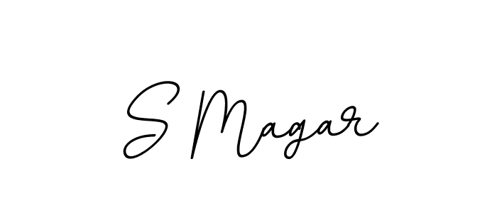 The best way (BallpointsItalic-DORy9) to make a short signature is to pick only two or three words in your name. The name S Magar include a total of six letters. For converting this name. S Magar signature style 11 images and pictures png