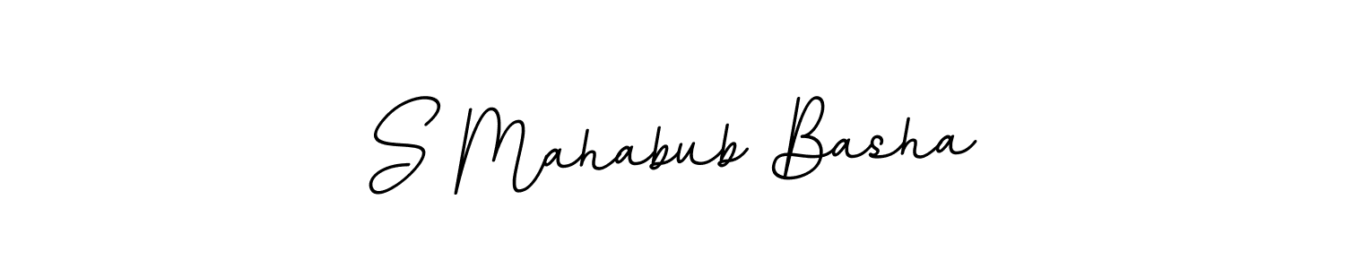 Design your own signature with our free online signature maker. With this signature software, you can create a handwritten (BallpointsItalic-DORy9) signature for name S Mahabub Basha. S Mahabub Basha signature style 11 images and pictures png