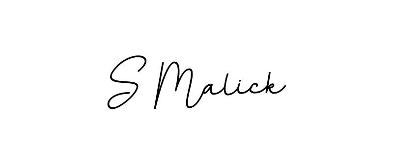 Make a beautiful signature design for name S Malick. With this signature (BallpointsItalic-DORy9) style, you can create a handwritten signature for free. S Malick signature style 11 images and pictures png