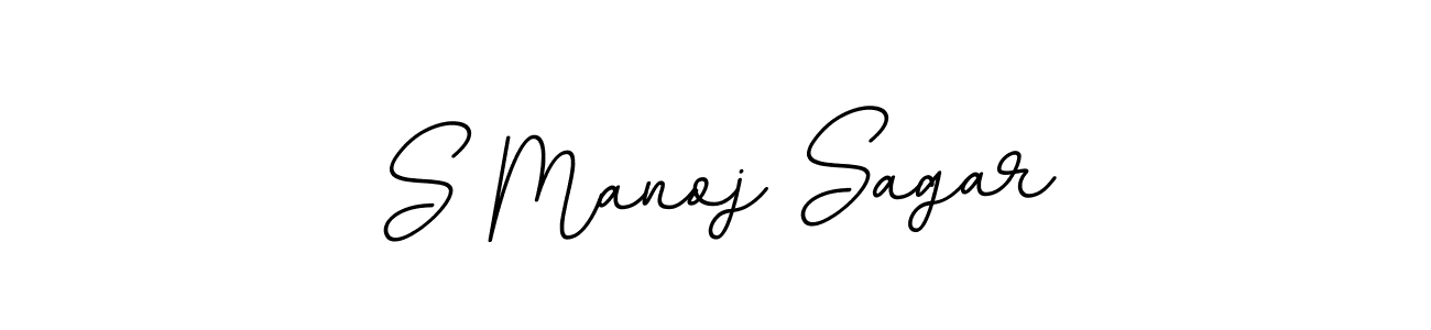 Create a beautiful signature design for name S Manoj Sagar. With this signature (BallpointsItalic-DORy9) fonts, you can make a handwritten signature for free. S Manoj Sagar signature style 11 images and pictures png