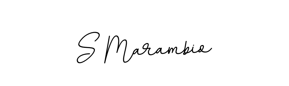 Use a signature maker to create a handwritten signature online. With this signature software, you can design (BallpointsItalic-DORy9) your own signature for name S Marambio. S Marambio signature style 11 images and pictures png