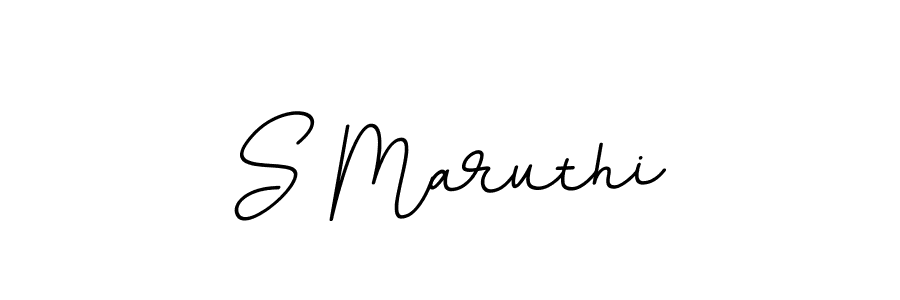 You should practise on your own different ways (BallpointsItalic-DORy9) to write your name (S Maruthi) in signature. don't let someone else do it for you. S Maruthi signature style 11 images and pictures png