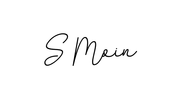 The best way (BallpointsItalic-DORy9) to make a short signature is to pick only two or three words in your name. The name S Moin include a total of six letters. For converting this name. S Moin signature style 11 images and pictures png