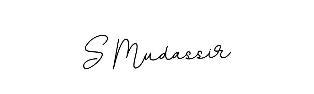 Create a beautiful signature design for name S Mudassir. With this signature (BallpointsItalic-DORy9) fonts, you can make a handwritten signature for free. S Mudassir signature style 11 images and pictures png